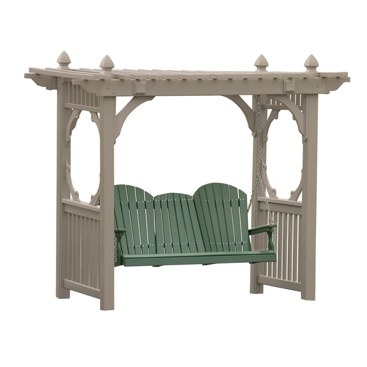 This is the Clay colored classic vinyl swing stand on a white background.