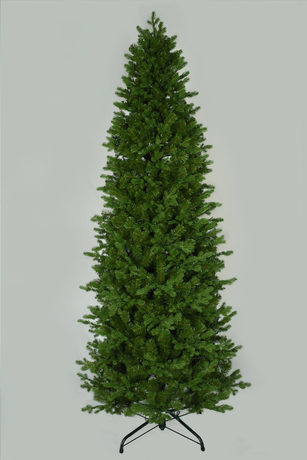 Artificial noble fir tree pre-lit with 750 starry LED lights. The lights can change from warm white to multi-colored.