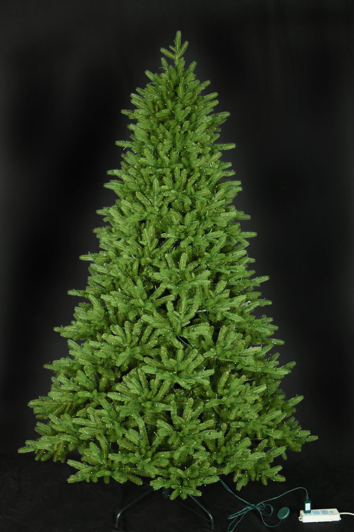 Artificial tree with the lights off.