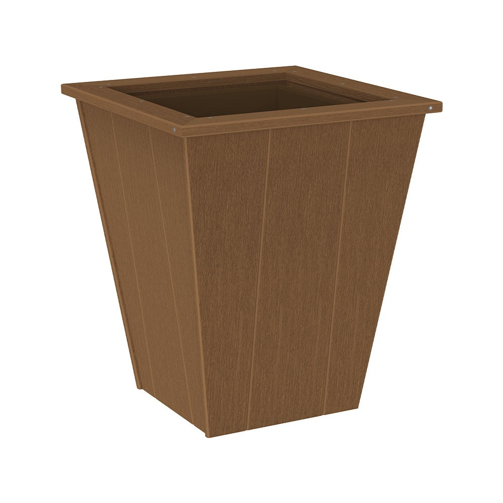 This is the Antique Mahogany colored planter on a white background.