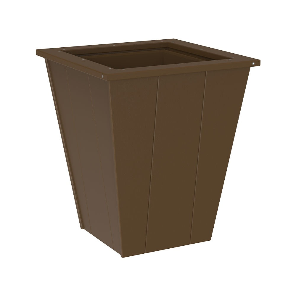 This is the Chestnut Brown colored planter on a white background.