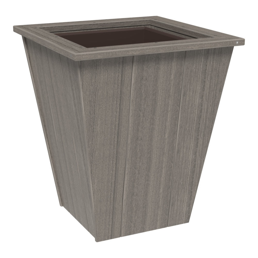This is the Coastal Gray colored planter on a white background.