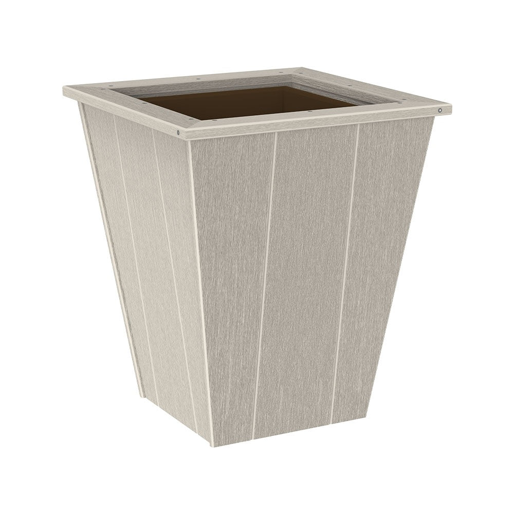 This is the Weatherwood colored planter on a white background.
