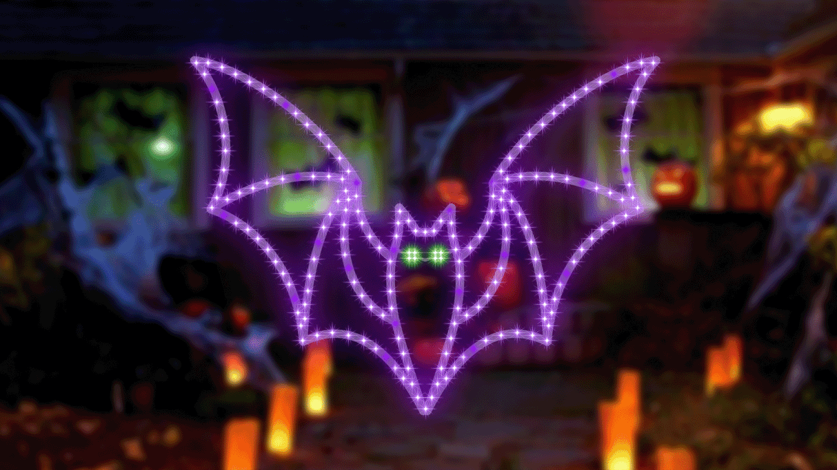 16" Hi-Vibrant LED Bat Halloween Decoration