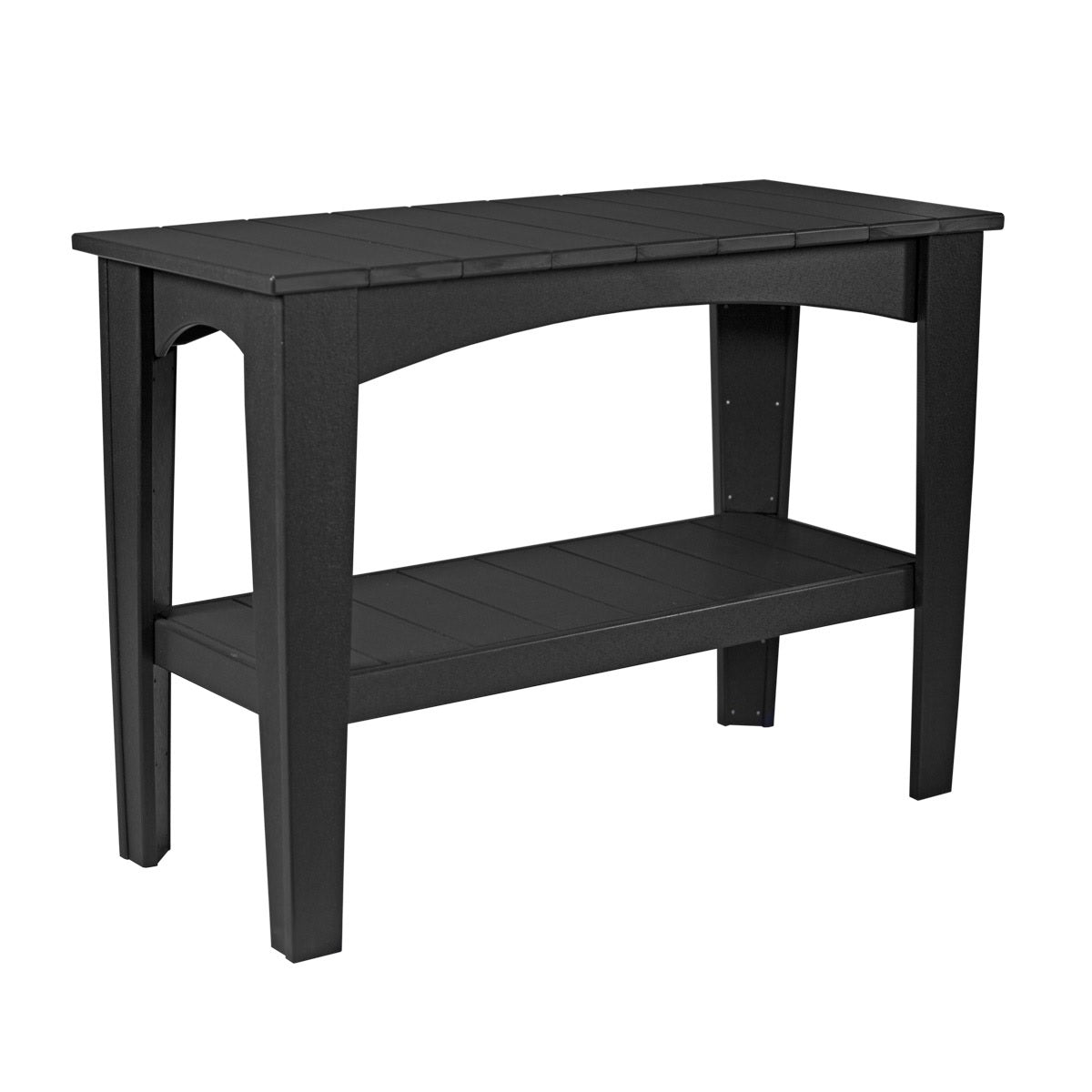 This is the Black colored Island Buffet Table on a white background.