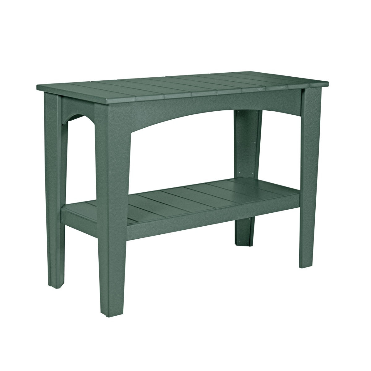 This is the Green colored Island Buffet Table on a white background.