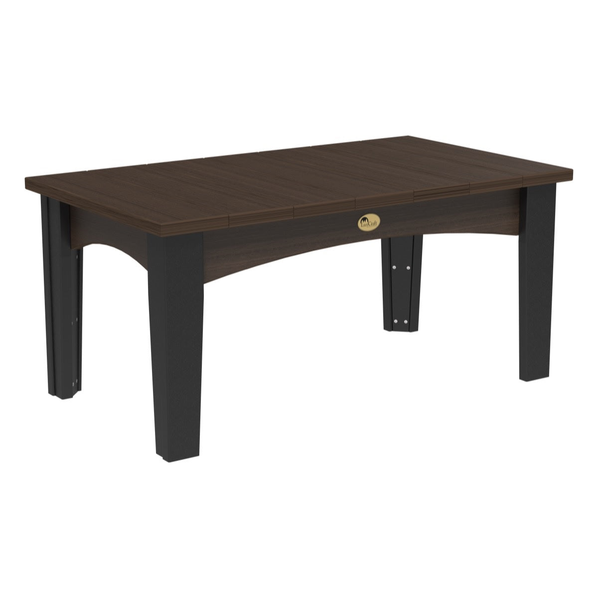 This is the Brazilian Walnut and Black colored coffee table on a white background.
