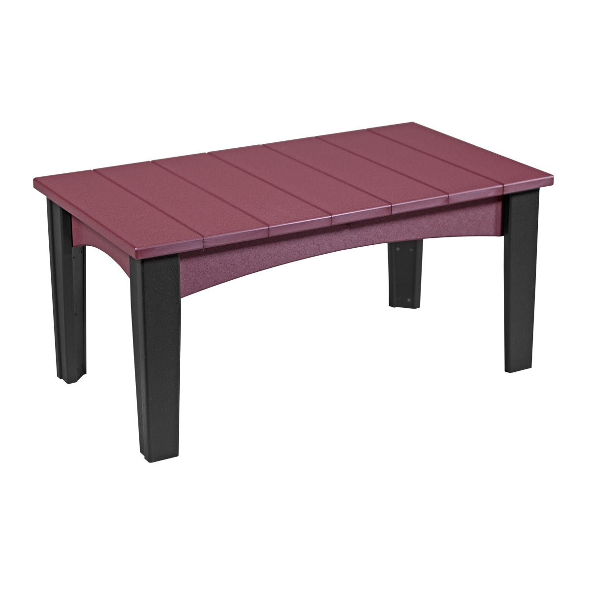 This is the Cherrywood and Black colored coffee table on a white background.