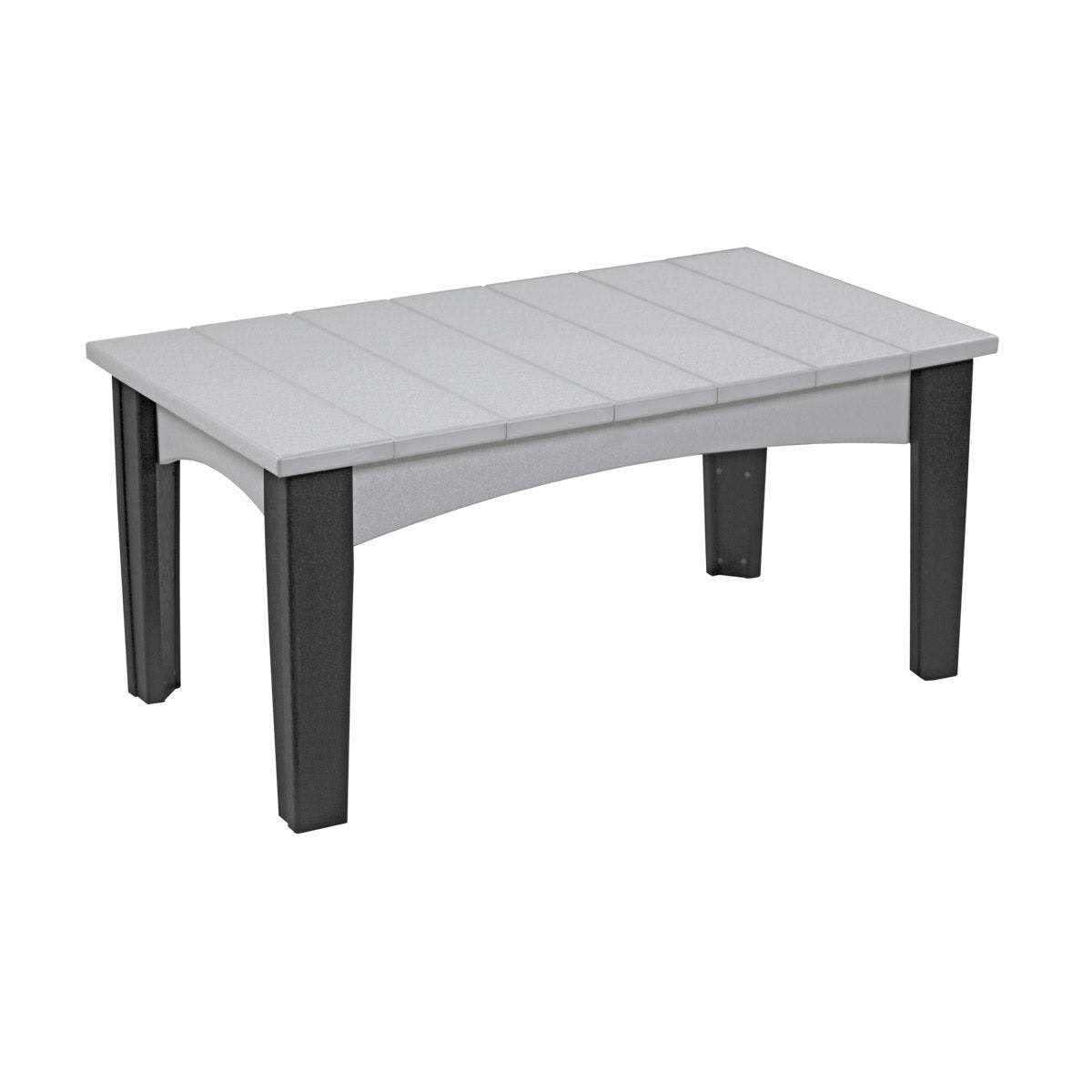 This is the Dove Gray and Black colored coffee table on a white background.