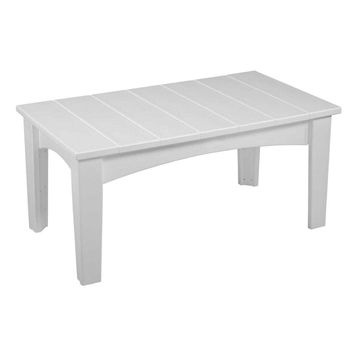 This is the White colored coffee table on a white background.