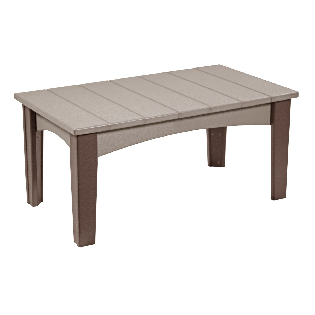 This is the Weatherwood and Chestnut Brown colored coffee table on a white background.