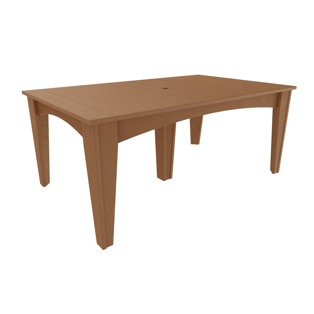 This is the Antique Mahogany colored rectangular dining table on a white background.