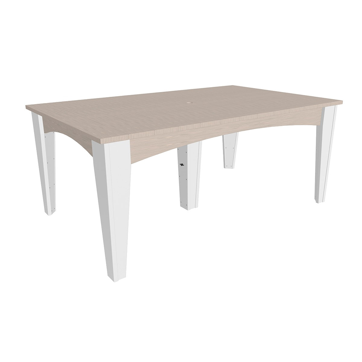 This is the Birch and White colored rectangular dining table on a white background.