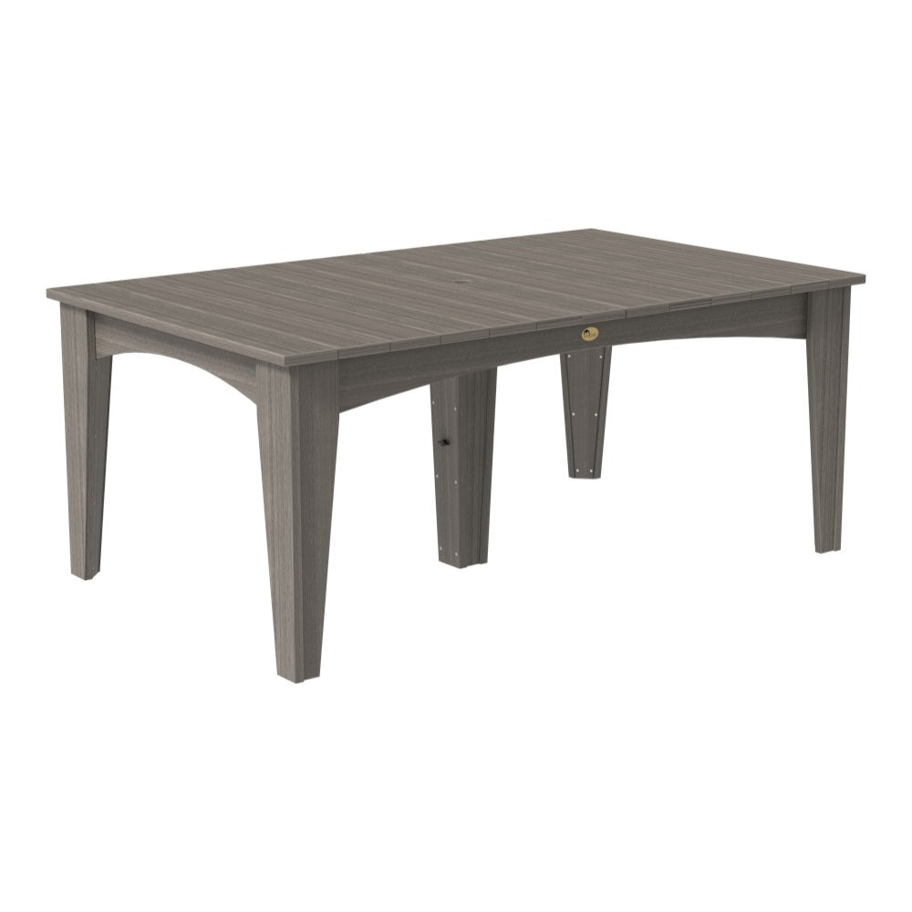 This is the Coastal Gray colored rectangular dining table on a white background.