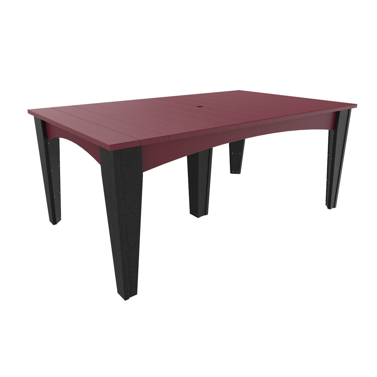 This is the Cherrywood and Black colored rectangular dining table on a white background.