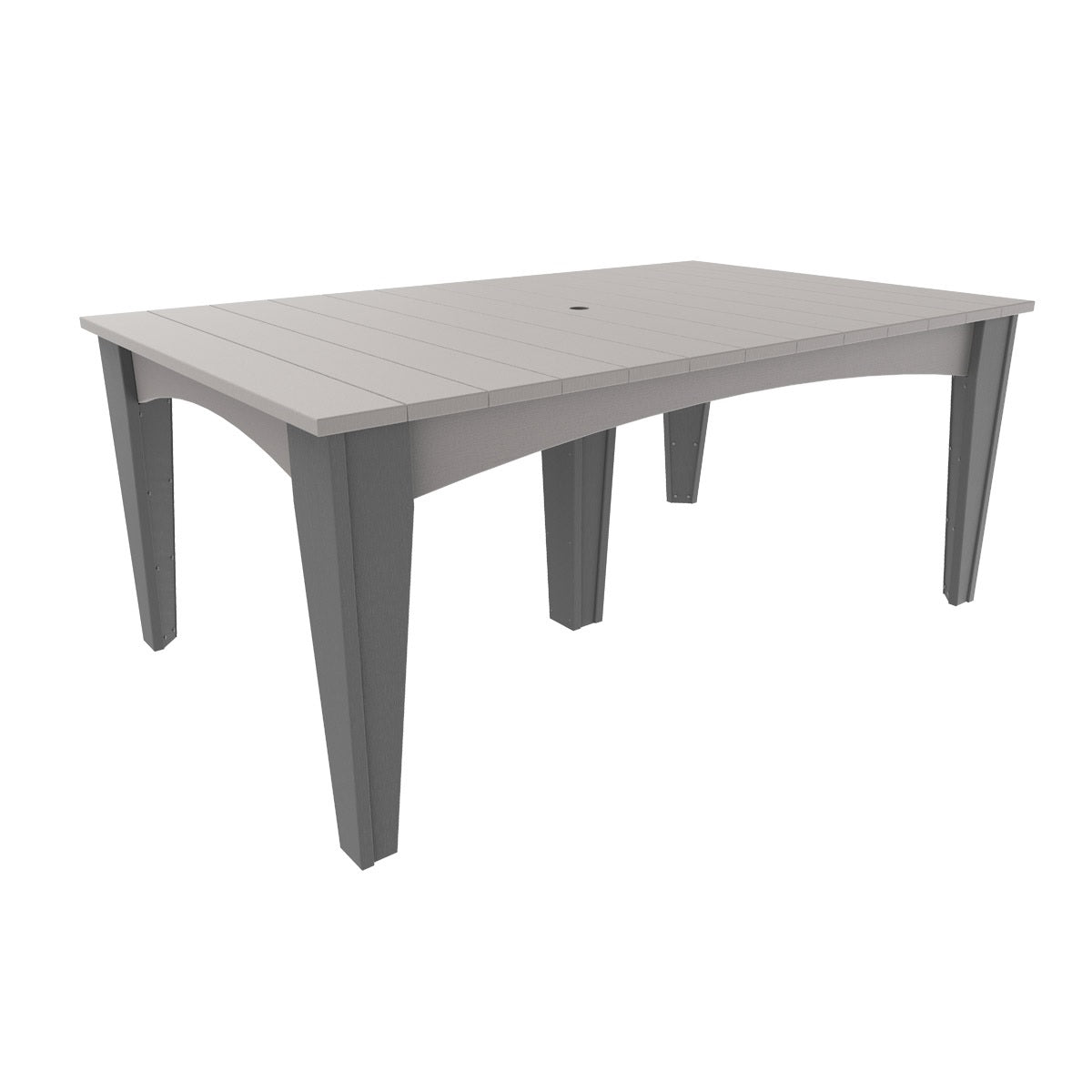 This is the Dove Gray and Slate colored rectangular dining table on a white background.
