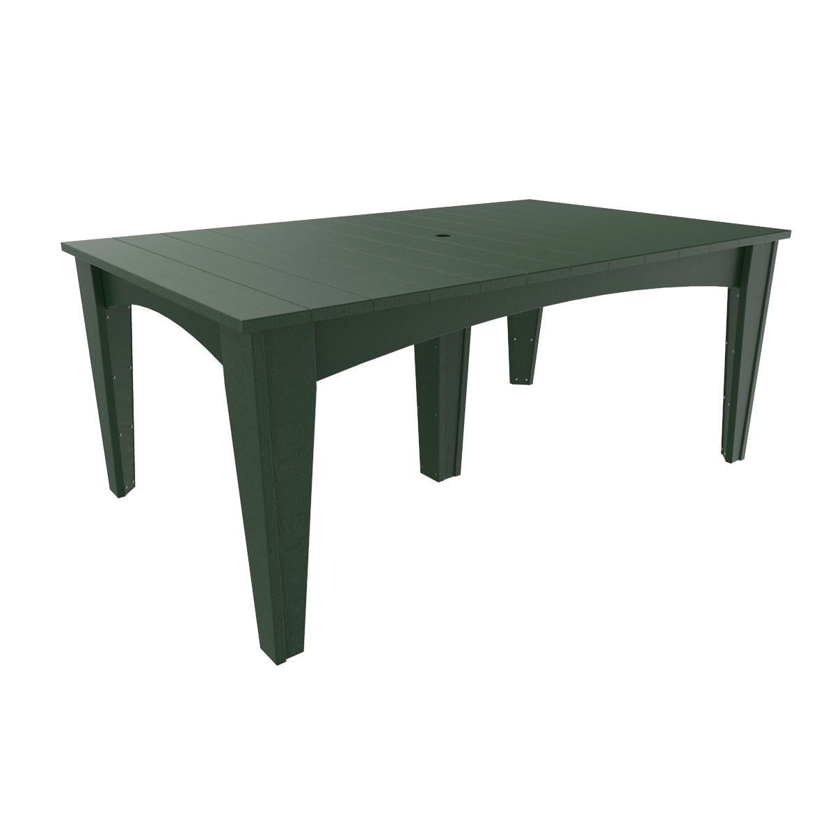 This is the Green colored rectangular dining table on a white background.