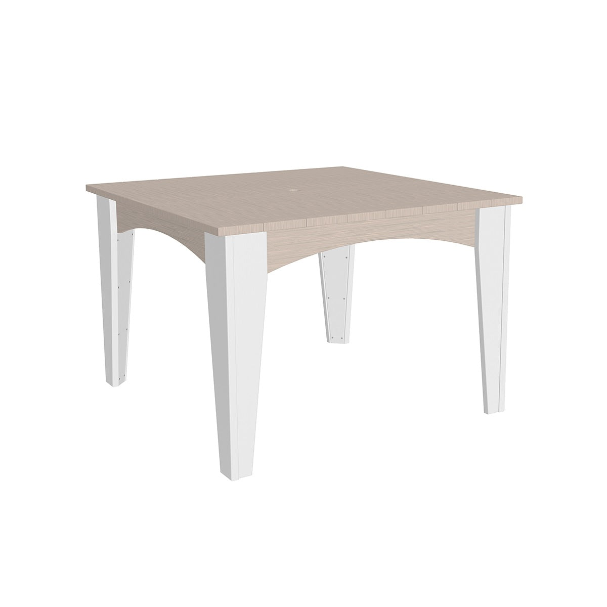 This is the Birch and White colored square dining table on a white background.