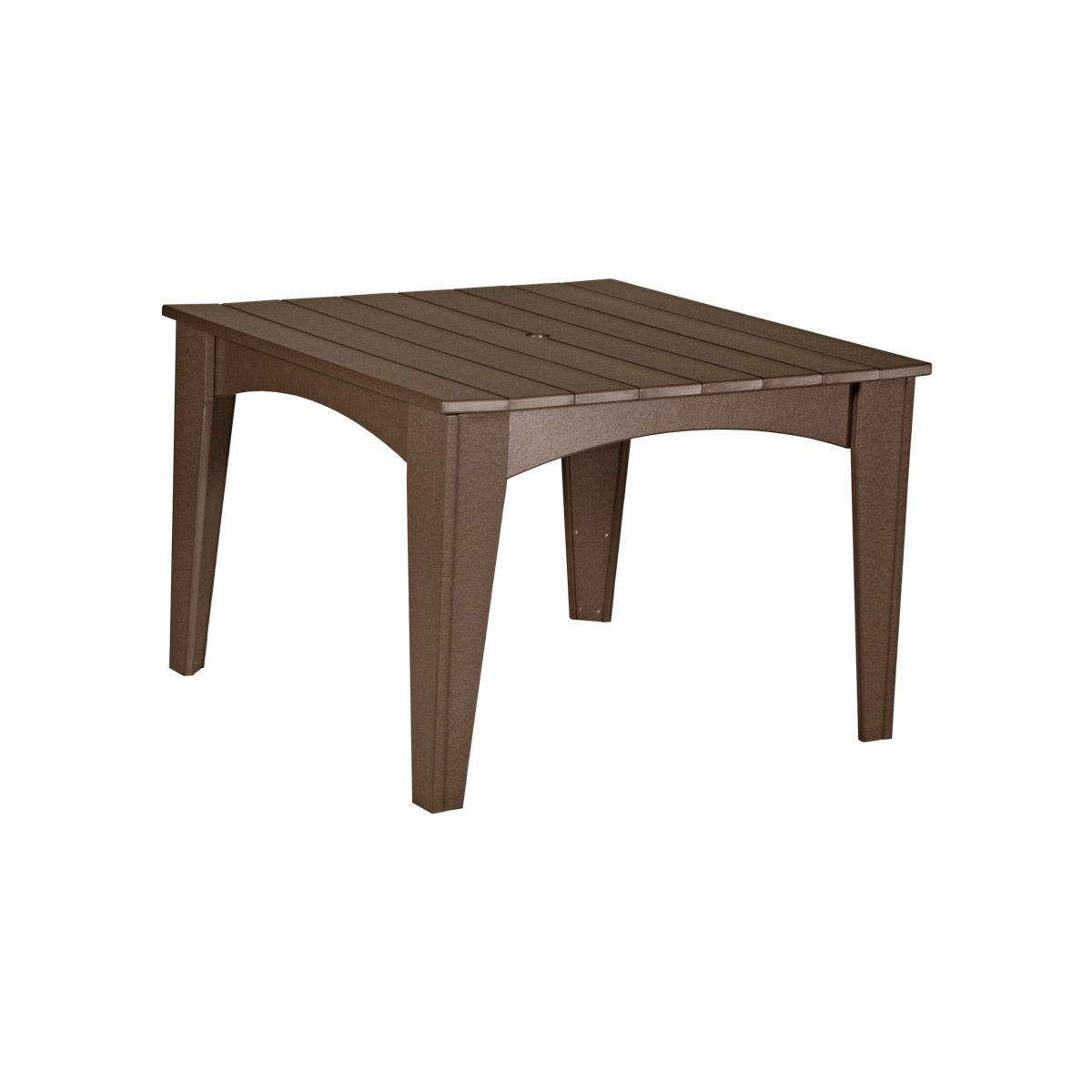 This is the Chestnut Brown colored square dining table on a white background.