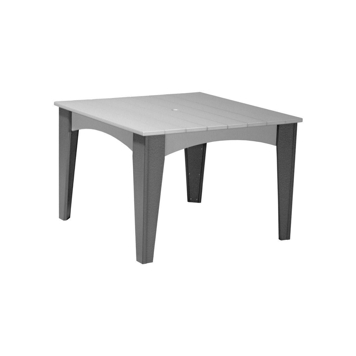 This is the Dove Gray and Slate colored square dining table on a white background.
