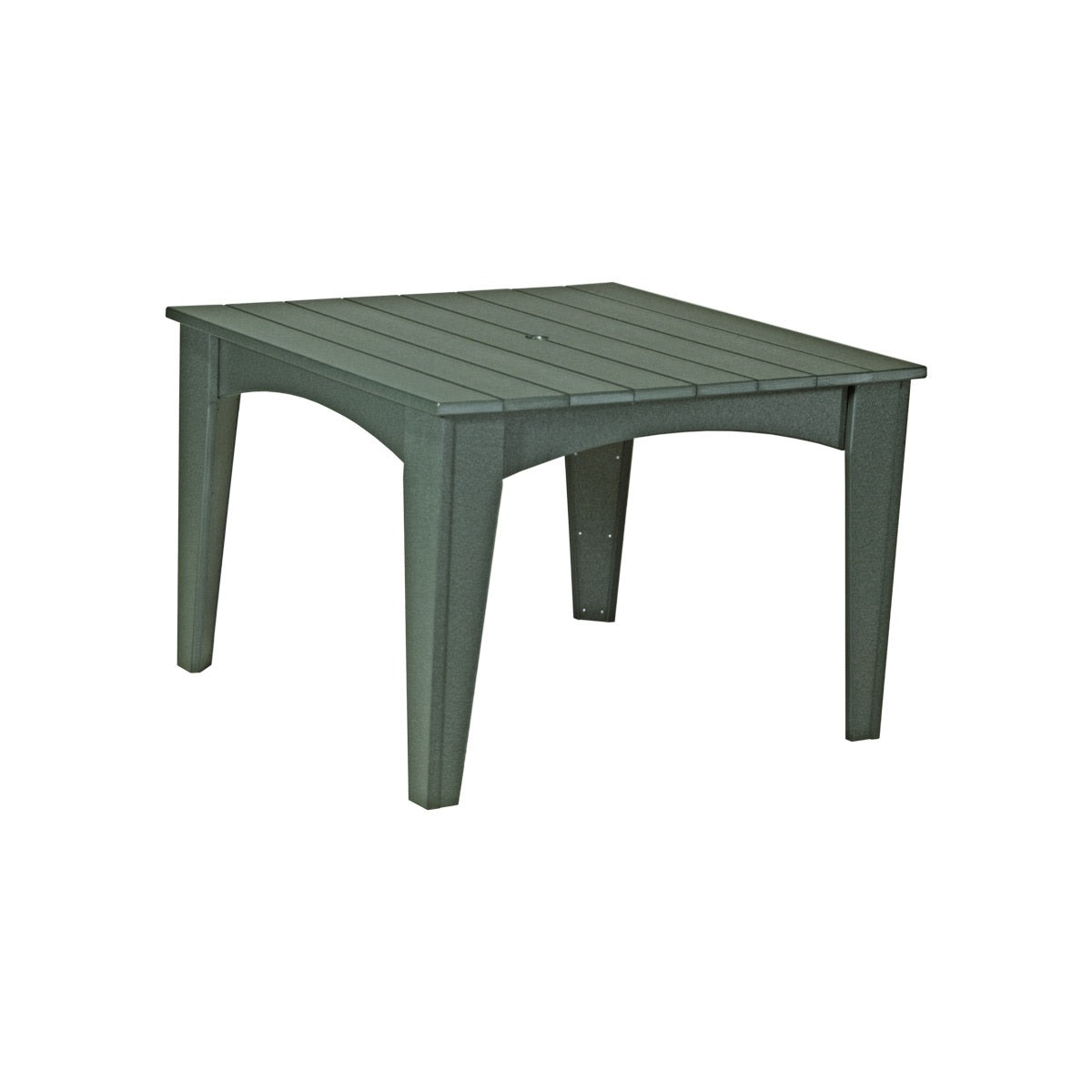 This is the Green colored square dining table on a white background.