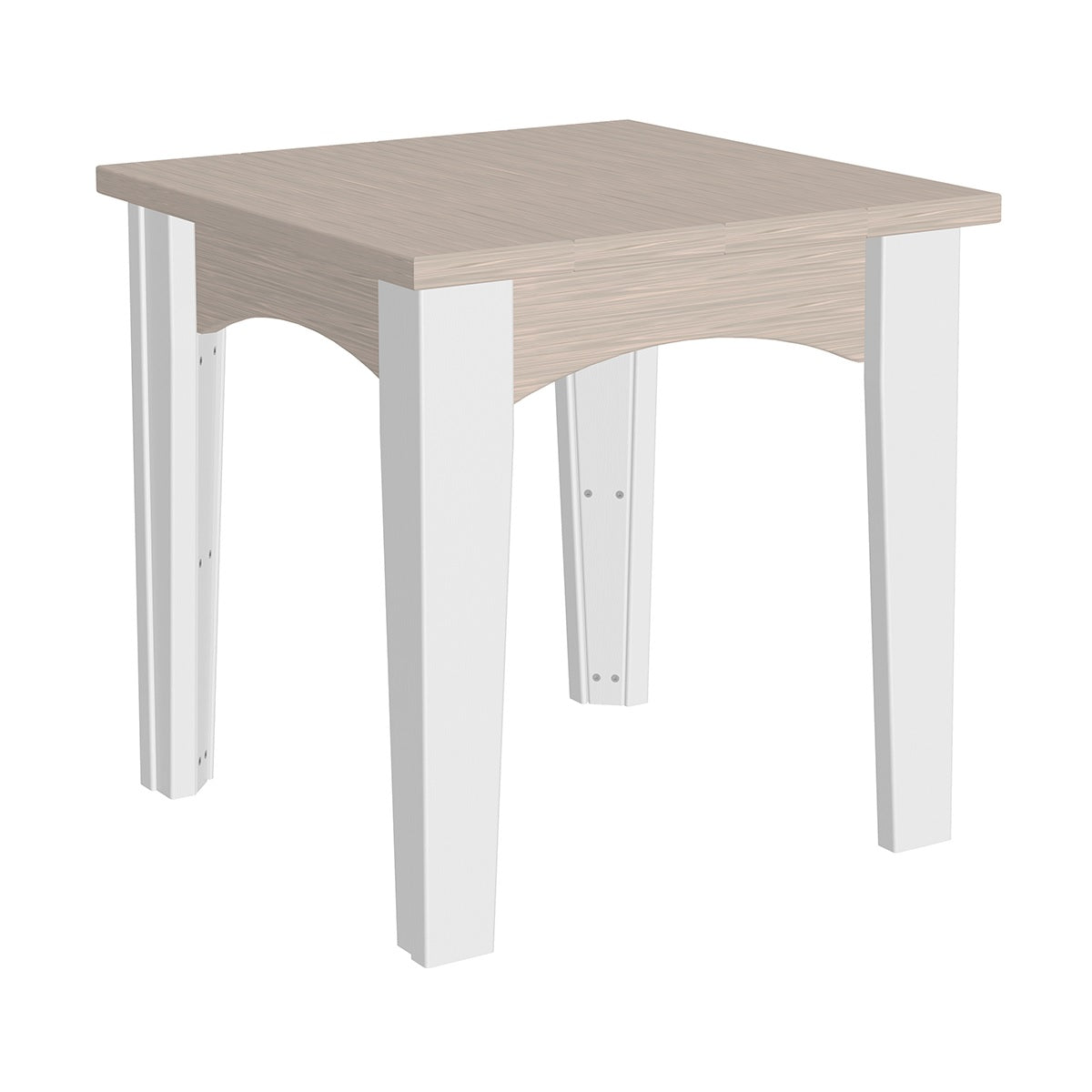 This is the Birch and White colored end table on a white background.