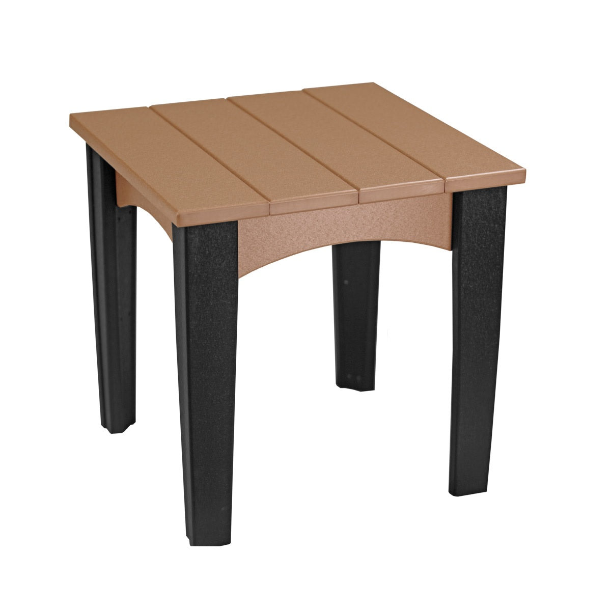 This is the Cedar and Black colored end table on a white background.