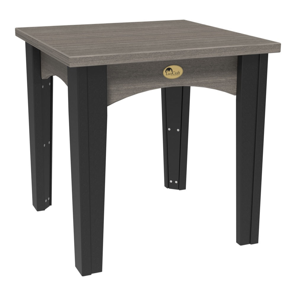 This is the Coastal Gray and Black colored end table on a white background.