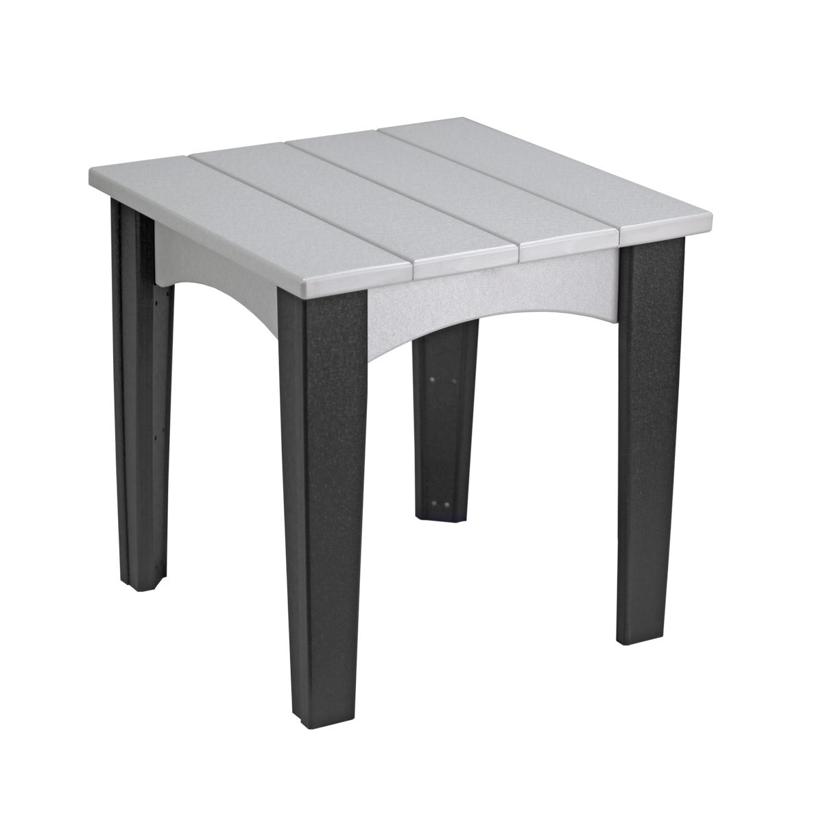 This is the Dove Gray and Black colored end table on a white background.