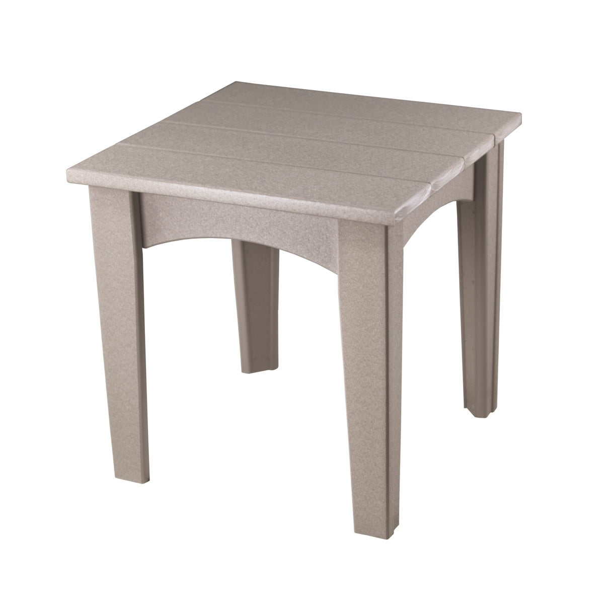 This is the Weatherwood colored end table on a white background.