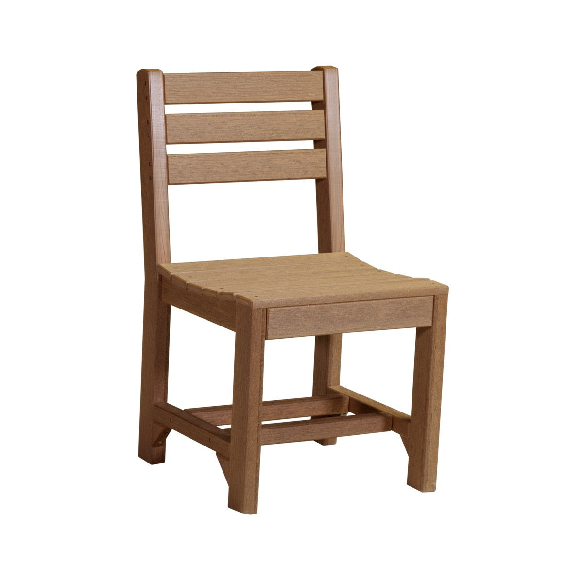 This is the Antique Mahogany colored Island Side Chair from a white background.