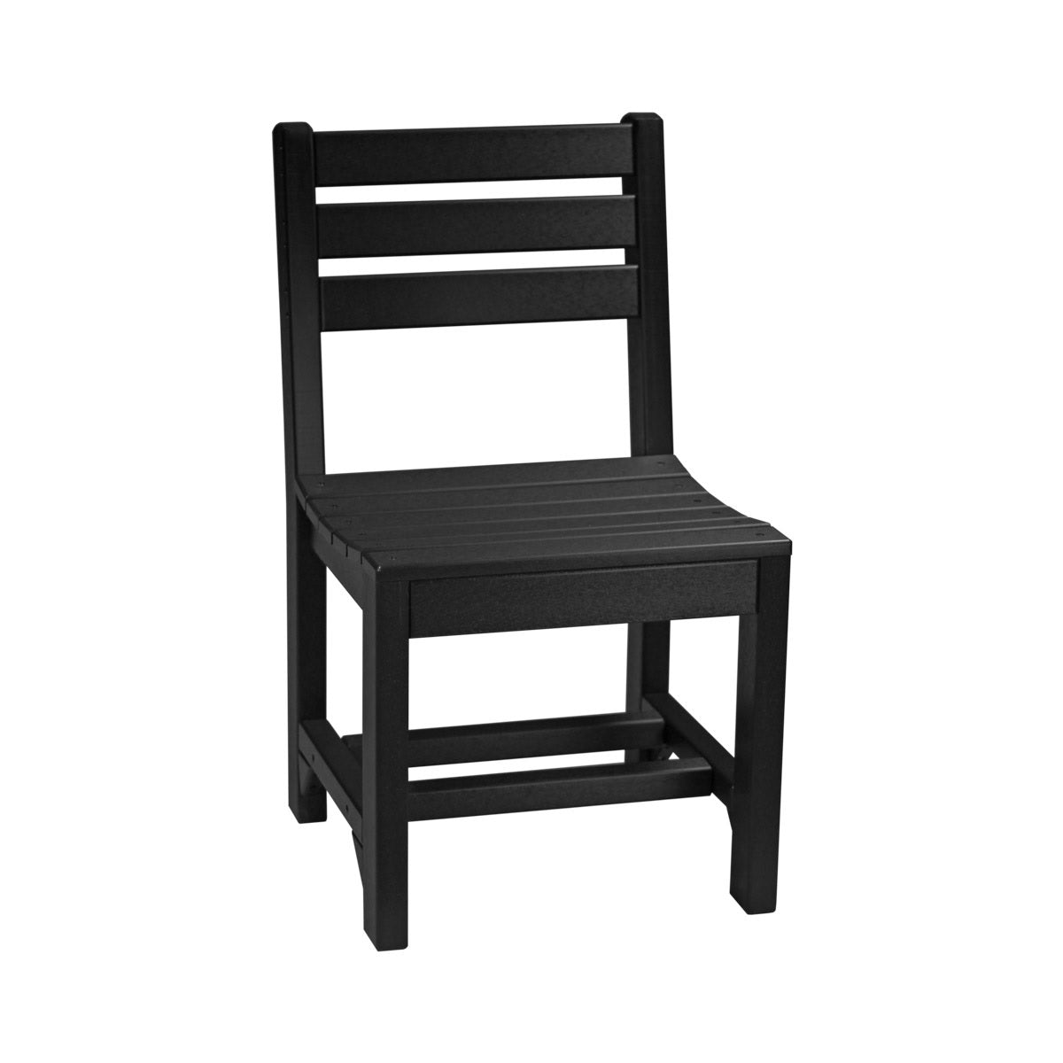 This is the Black colored Island Side Chair from a white background.