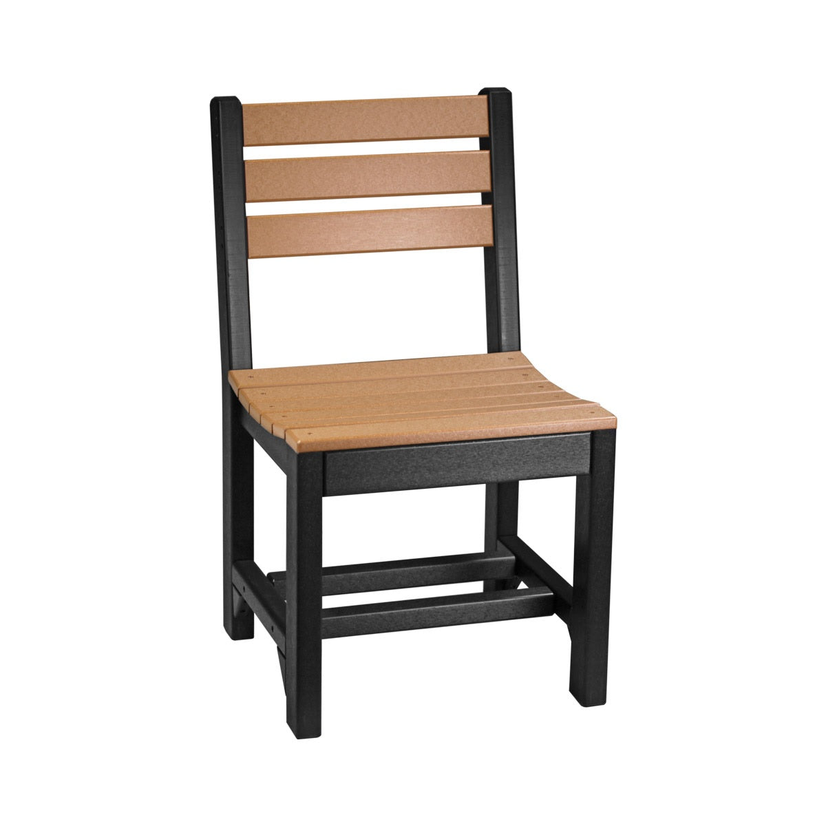This is the Cedar and Black colored Island Side Chair from a white background.