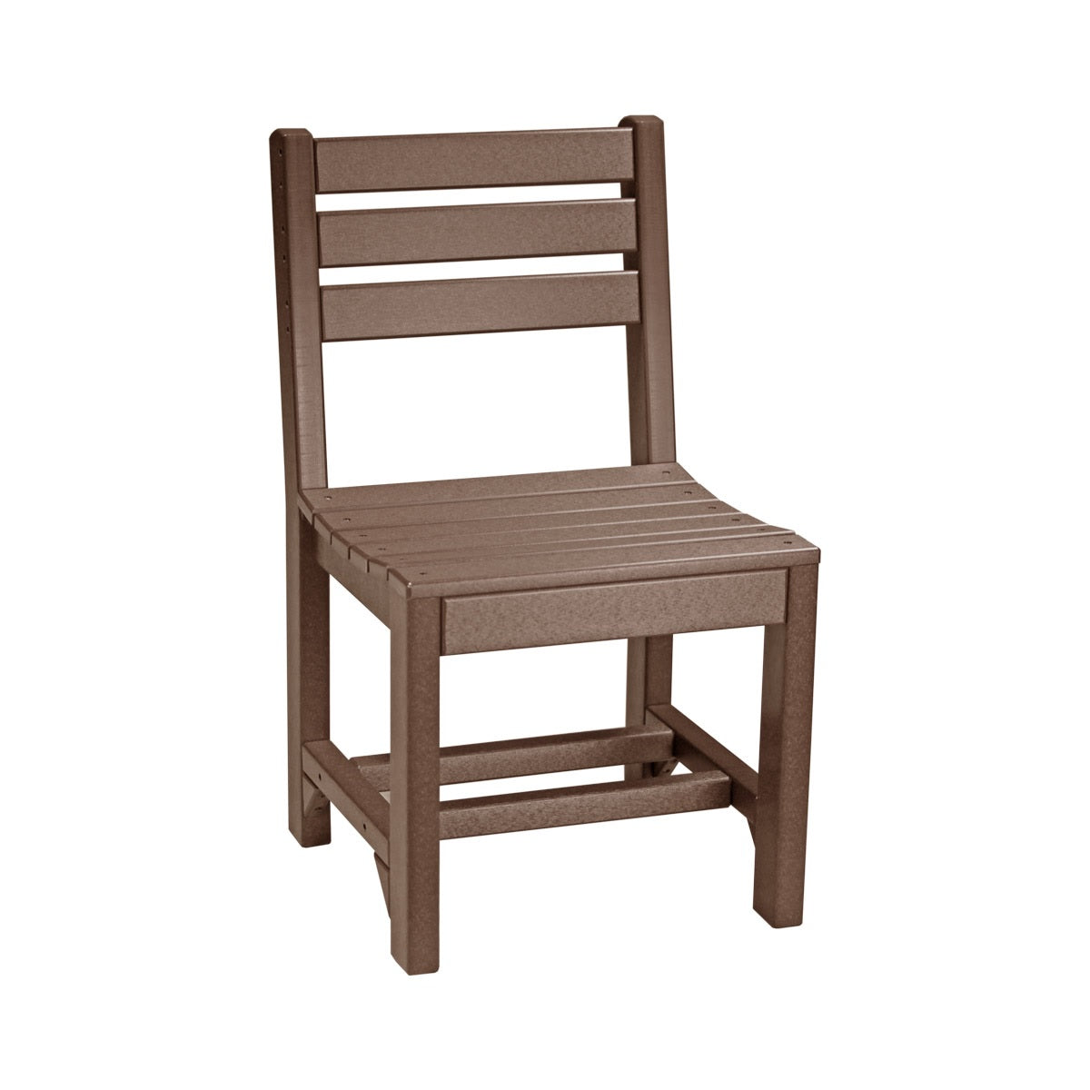 This is the Chestnut Brown colored Island Side Chair from a white background.