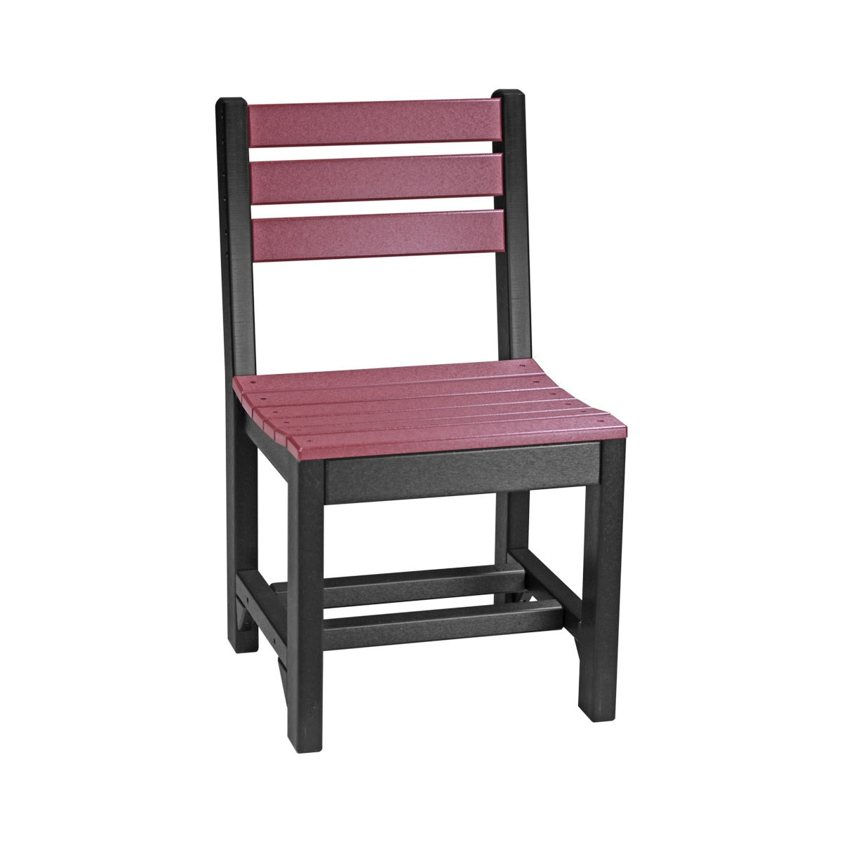 This is the Cherrywood and Black colored Island Side Chair from a white background.