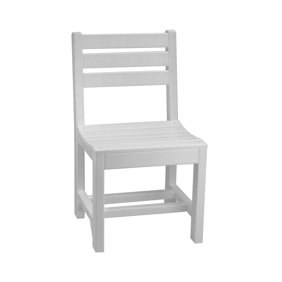 This is the White colored Island Side Chair from a white background.