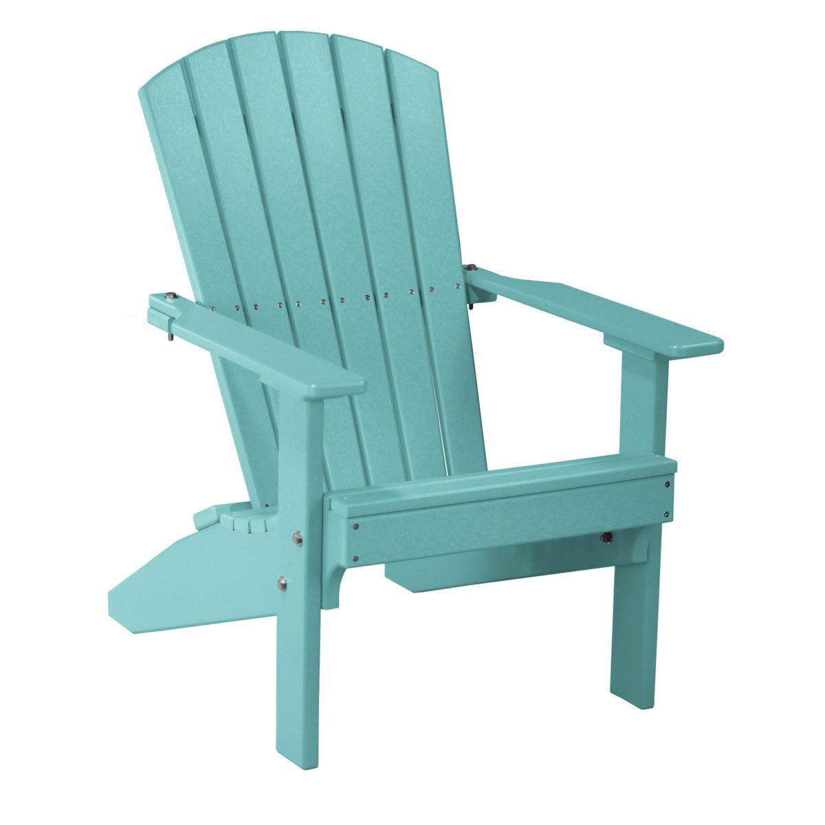This is the Aruba Blue colored Lakeside Adirondack Chair on a white background.
