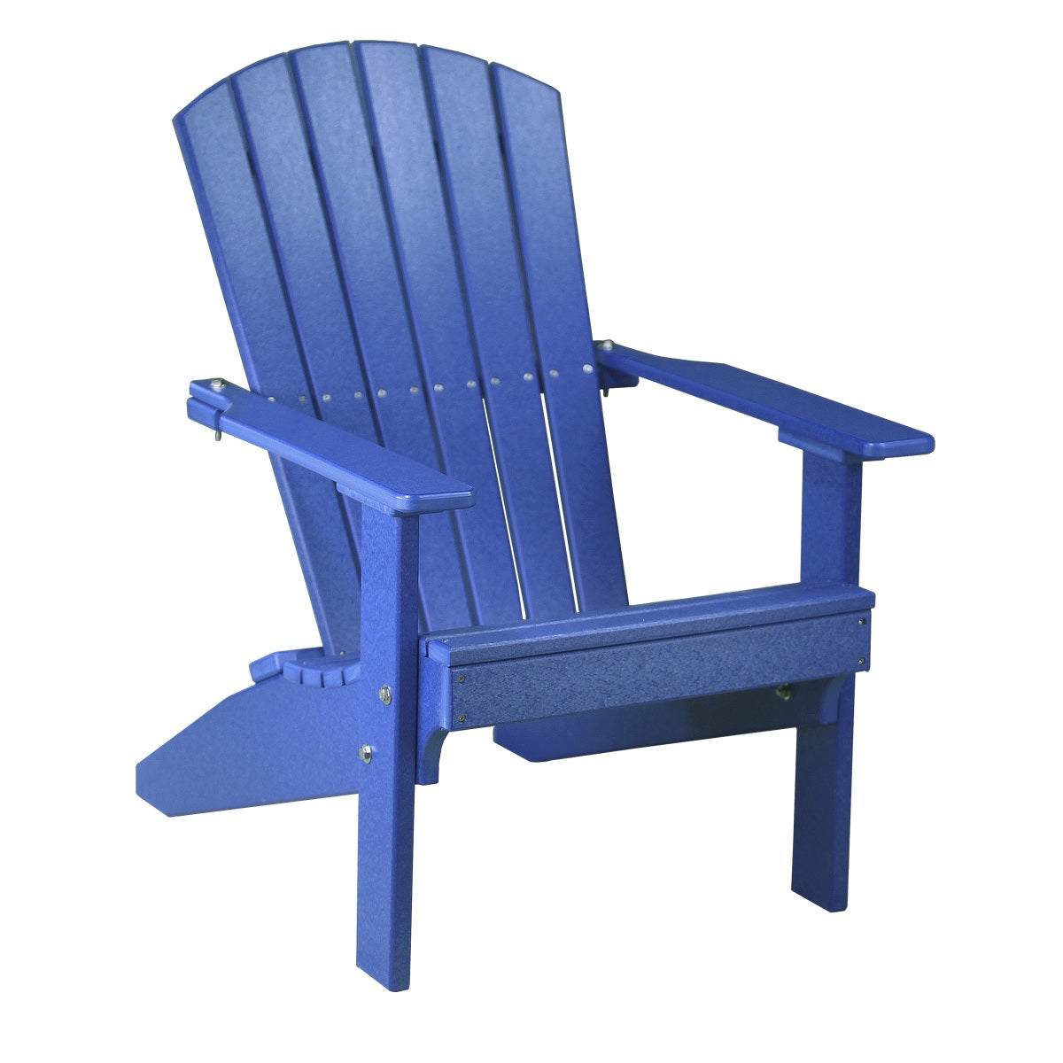 This is the Blue colored Lakeside Adirondack Chair on a white background.