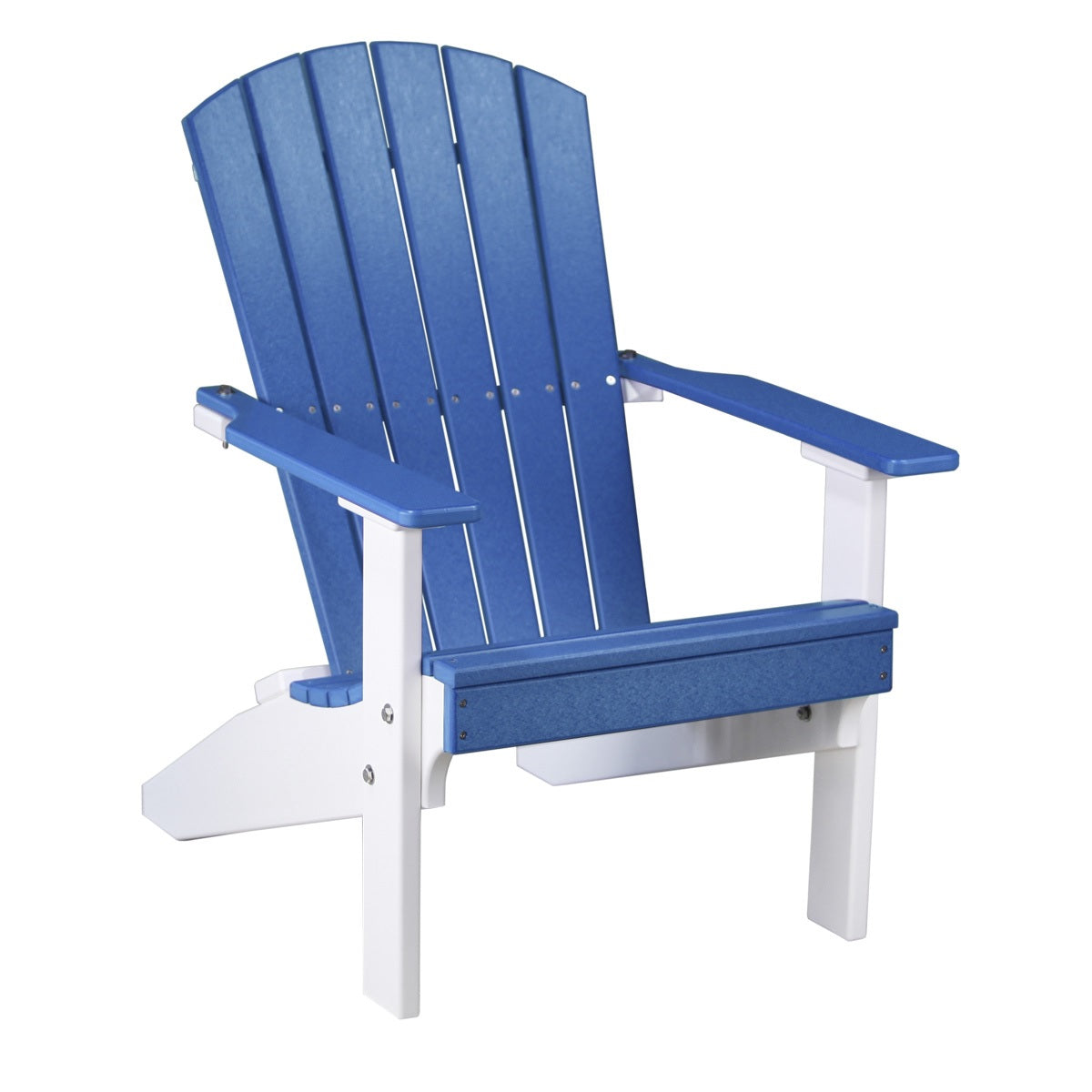 This is the Blue and White colored Lakeside Adirondack Chair on a white background.