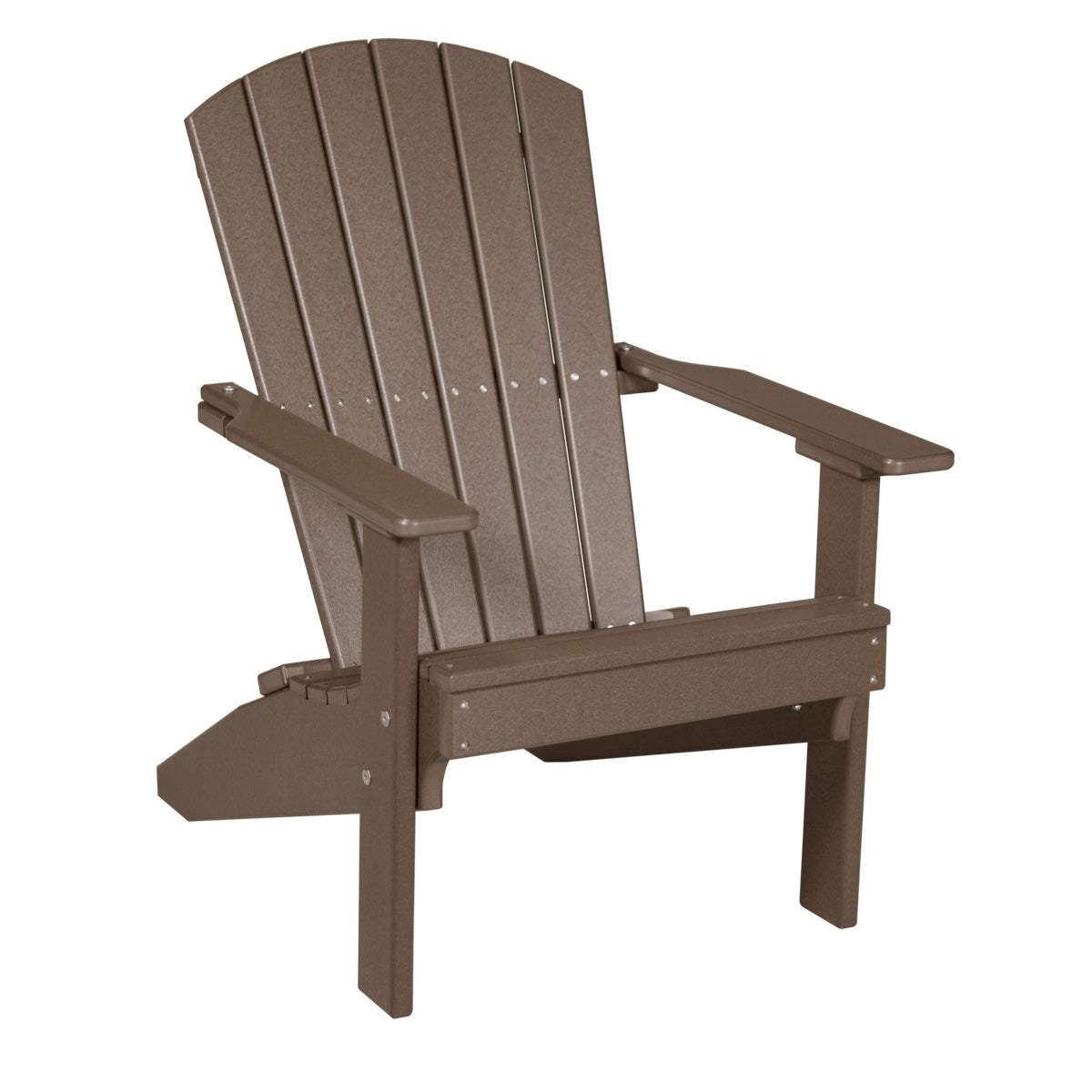 This is the Chestnut Brown colored Lakeside Adirondack Chair on a white background.