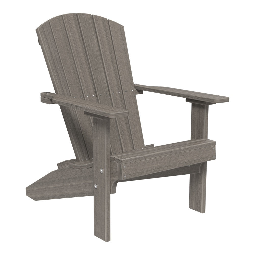 This is the Coastal Gray colored Lakeside Adirondack Chair on a white background.