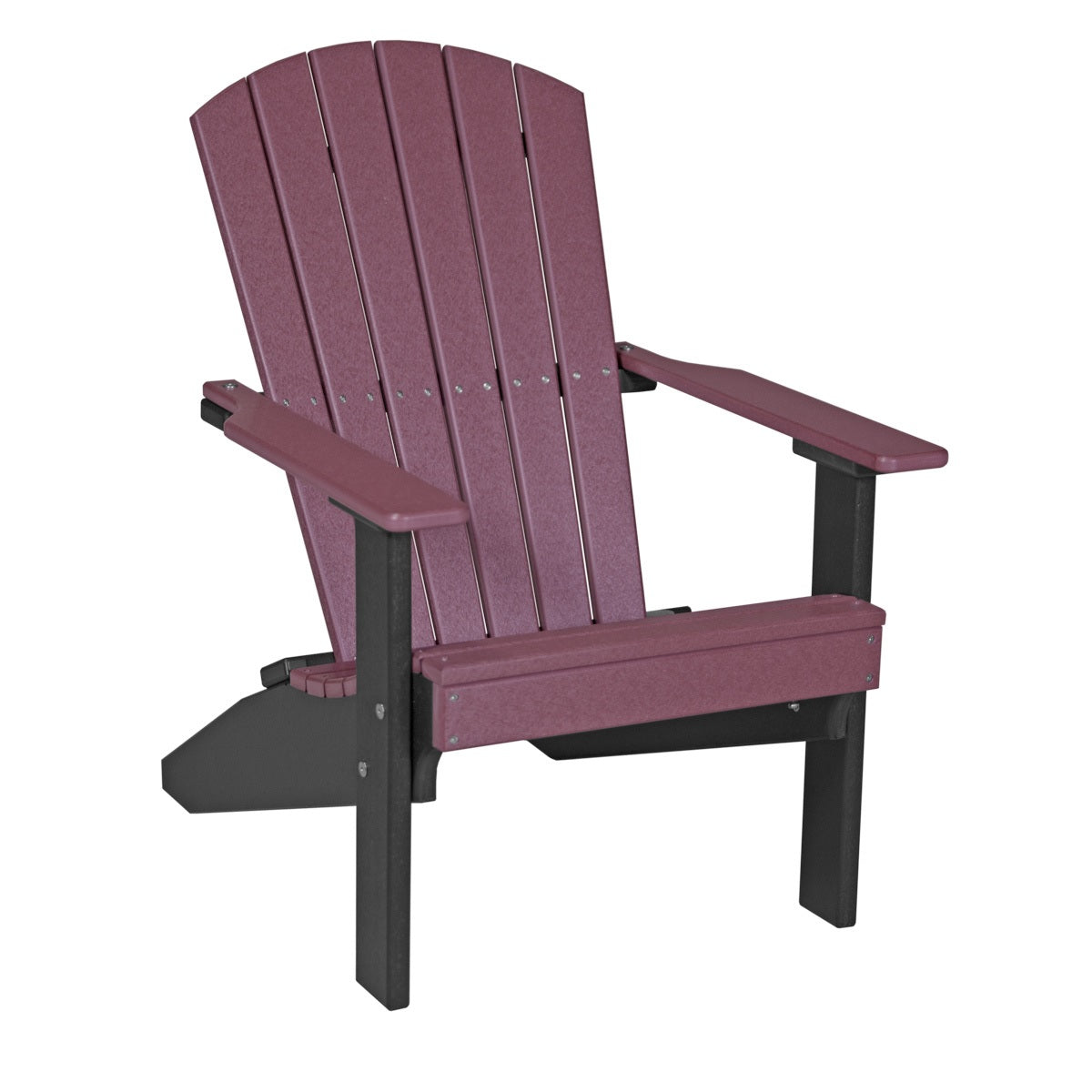 This is the Cherrywood and Black colored Lakeside Adirondack Chair on a white background.