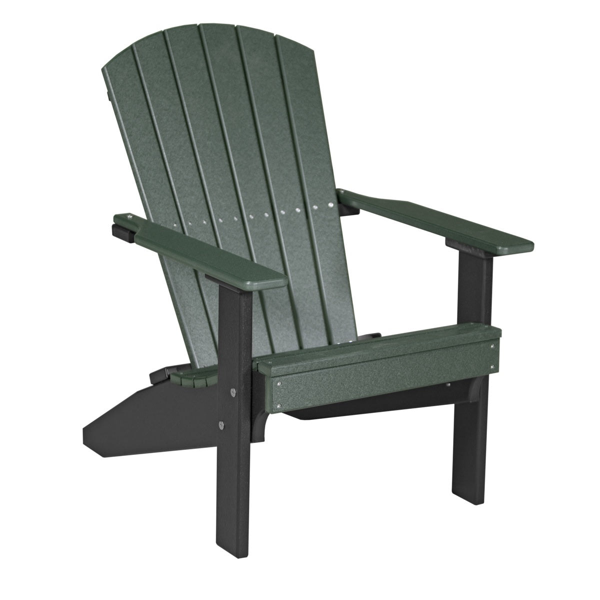 This is the Green and Black colored Lakeside Adirondack Chair on a white background.