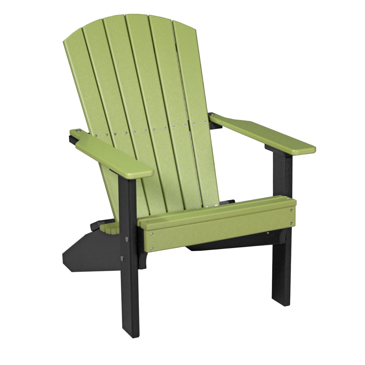 This is the Lime Green and Black colored Lakeside Adirondack Chair on a white background.