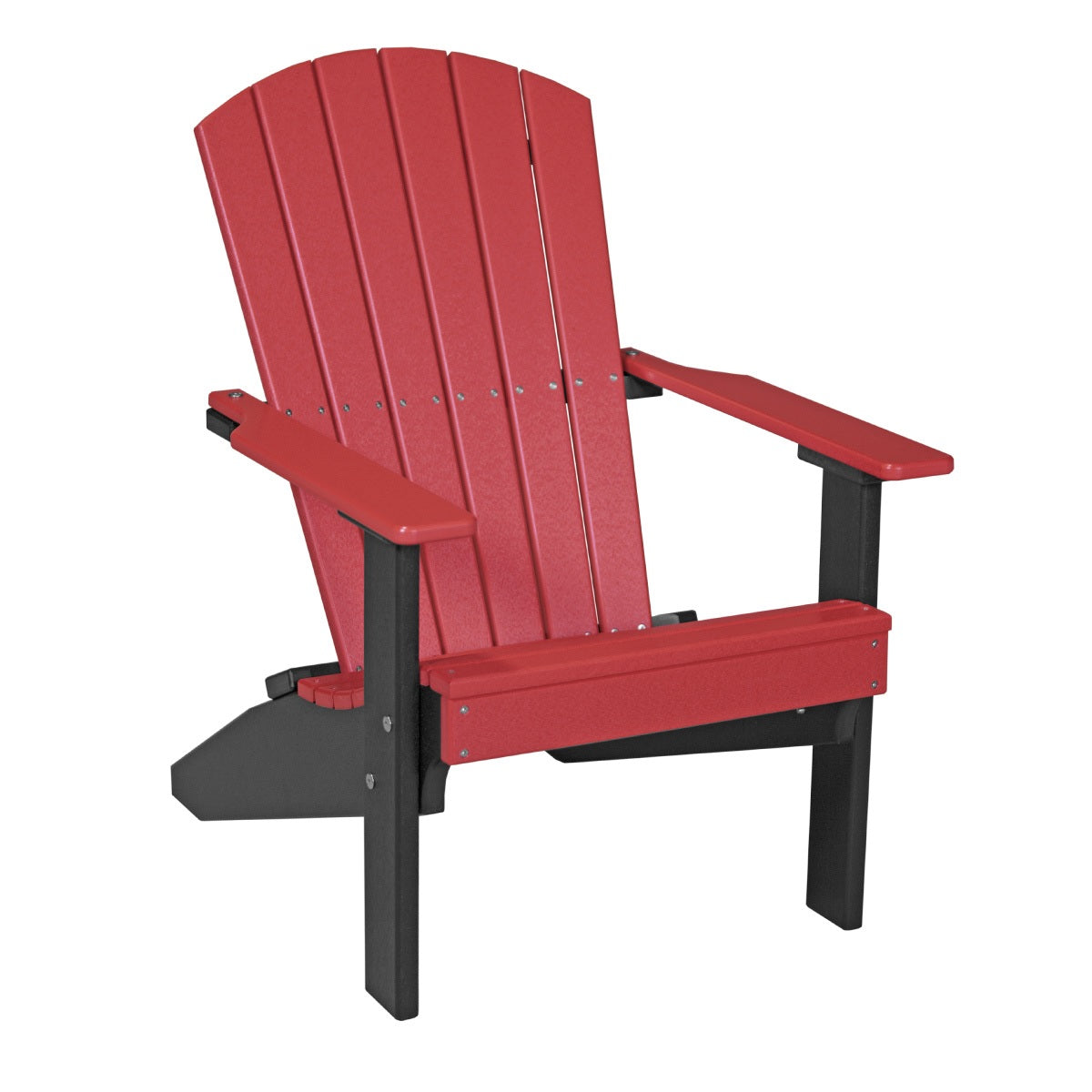 This is the Red and Black colored Lakeside Adirondack Chair on a white background.