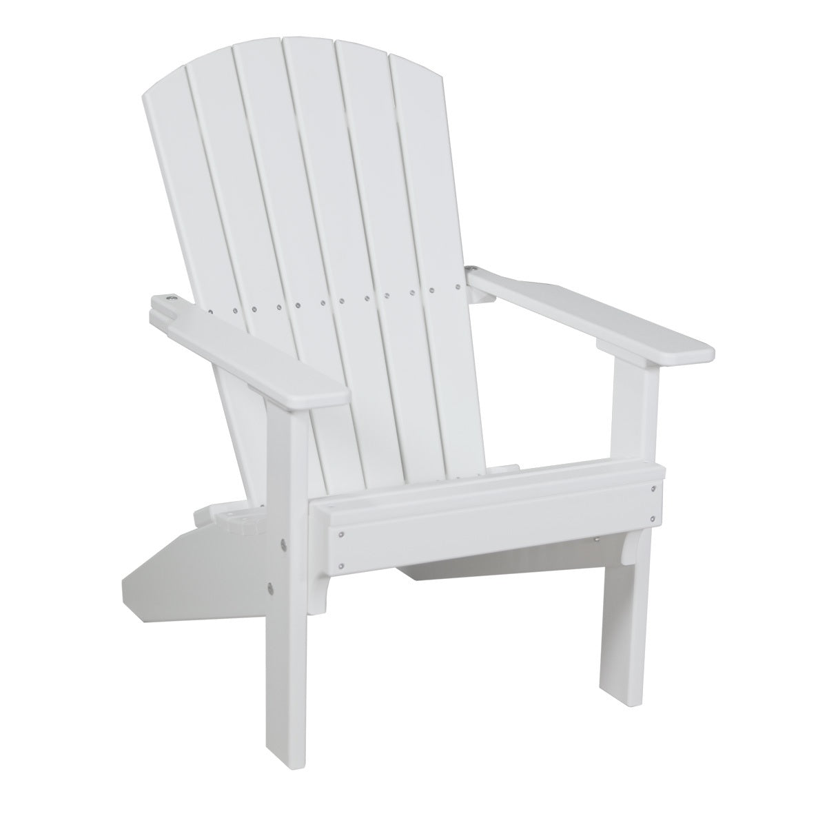 This is the White colored Lakeside Adirondack Chair on a white background.