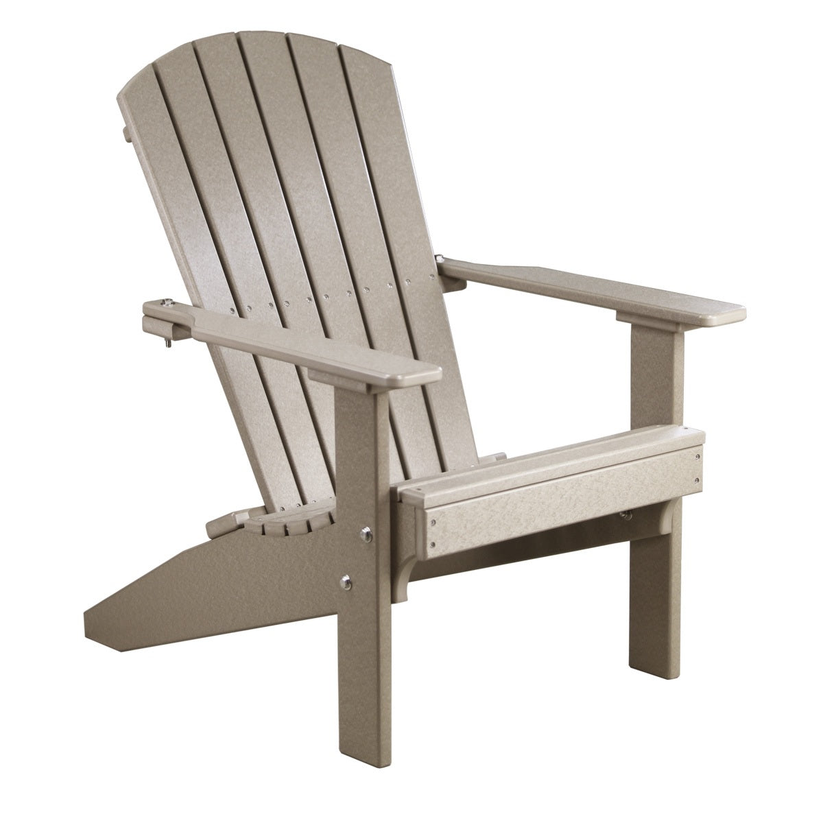 This is the Weatherwood colored Lakeside Adirondack Chair on a white background.