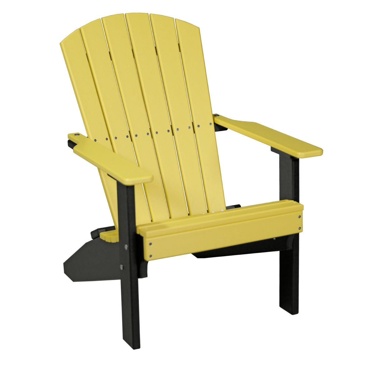 This is the Yellow and Black colored Lakeside Adirondack Chair on a white background.