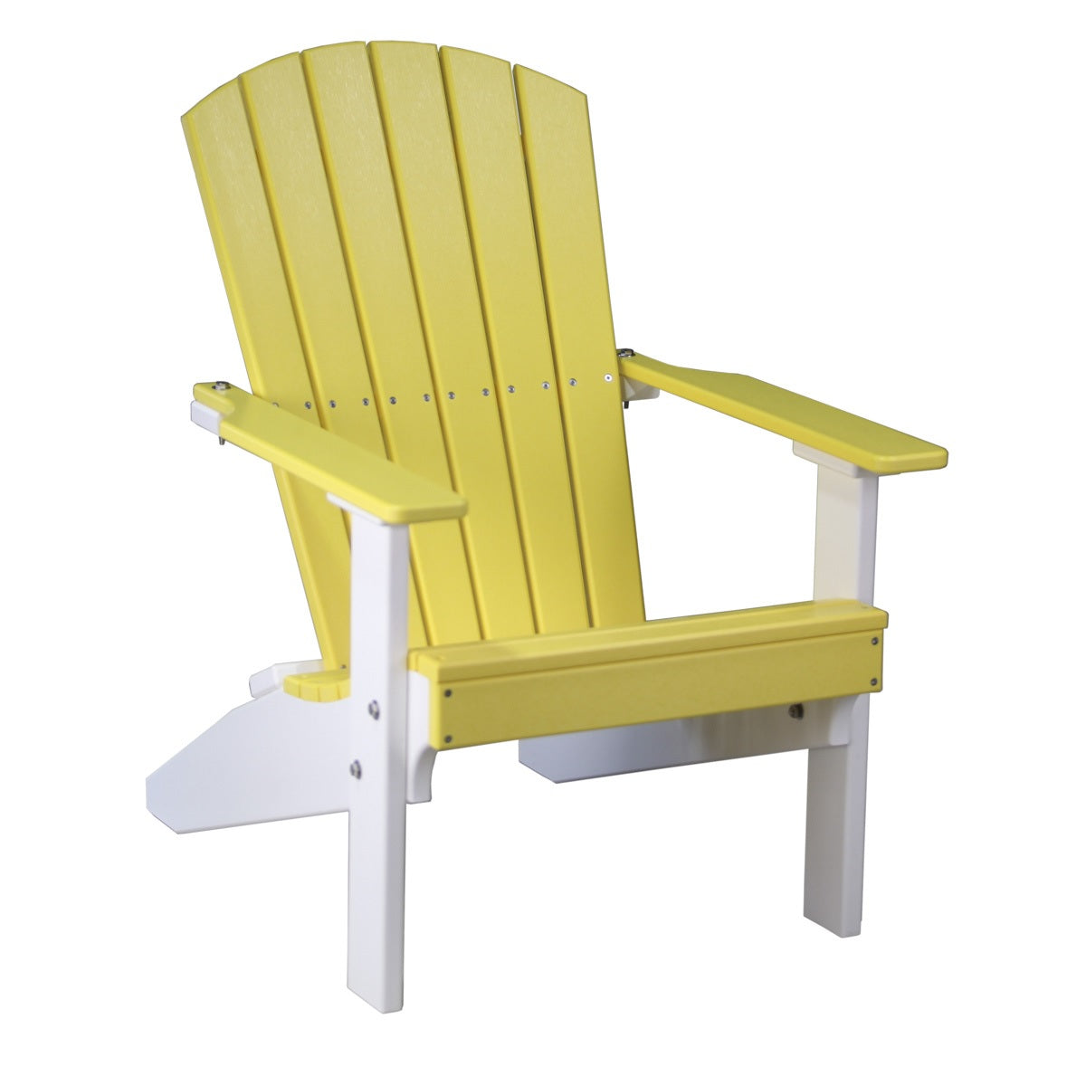 This is the Yellow and White colored Lakeside Adirondack Chair on a white background.