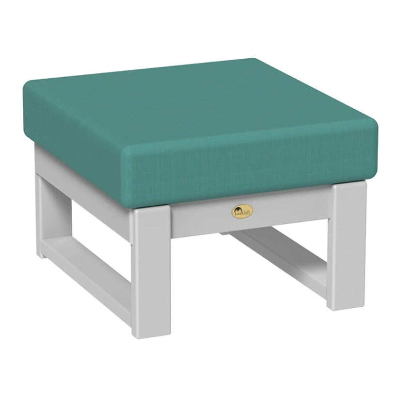 This is the Ottoman with Dove Gray frames and a Cast Breeze colored cushion.